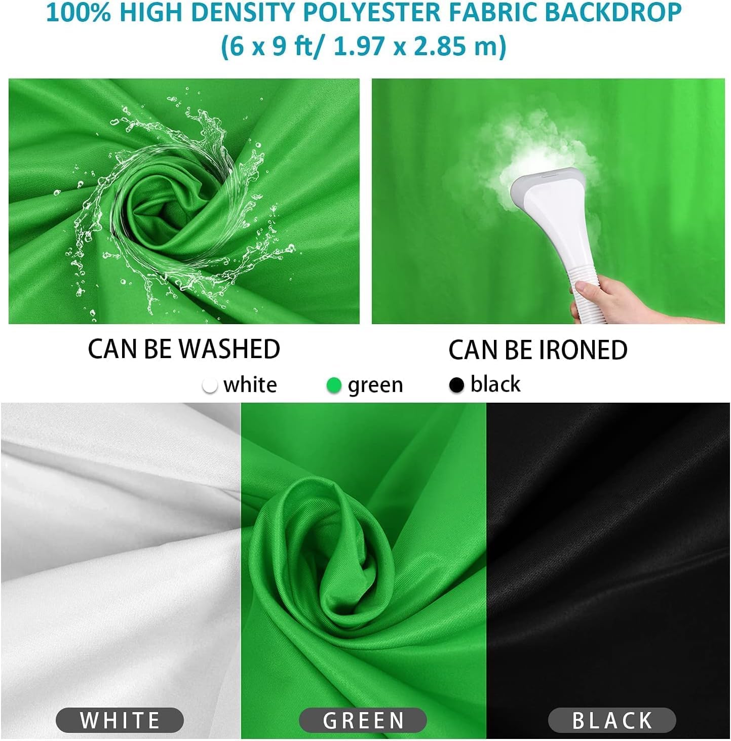 Professional Photography Lighting Kit - 4x45W Dimmable LED Lights with Softbox & Umbrellas (3000-5500K), 2.6x3m Adjustable Backdrop Stand & 3 Color Backdrops - Perfect for Portrait, Video Shooting, YouTube Studio, and Product Photography