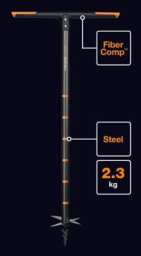 Fiskars QuikDrill Hand Drill - Heavy Duty Manual Drill for Wood & Metal, Up to 150mm Holes, Black/Orange (Model 1000638) - Perfect for DIY Projects, Woodworking & Home Repairs