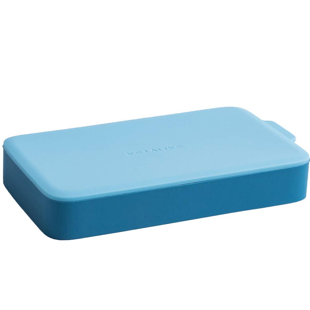 Premium Silicone Ice Cube Tray with Lid - 24 Easy Release Flexible Ice Molds, Dishwasher Safe & BPA Free (Blue) - Perfect for Cocktails, Smoothies & Party Drinks
