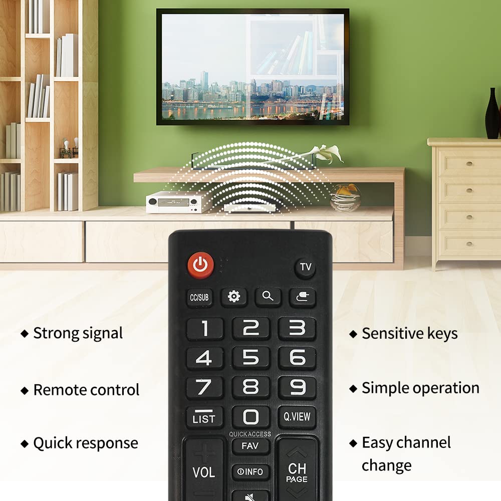 AKB75375604 Replacement Remote Control for LG Smart TV - Universal Infrared Remote Compatible with Multiple LG Smart TV Models | Perfect for Living Room, Bedroom & Home Theater Setup