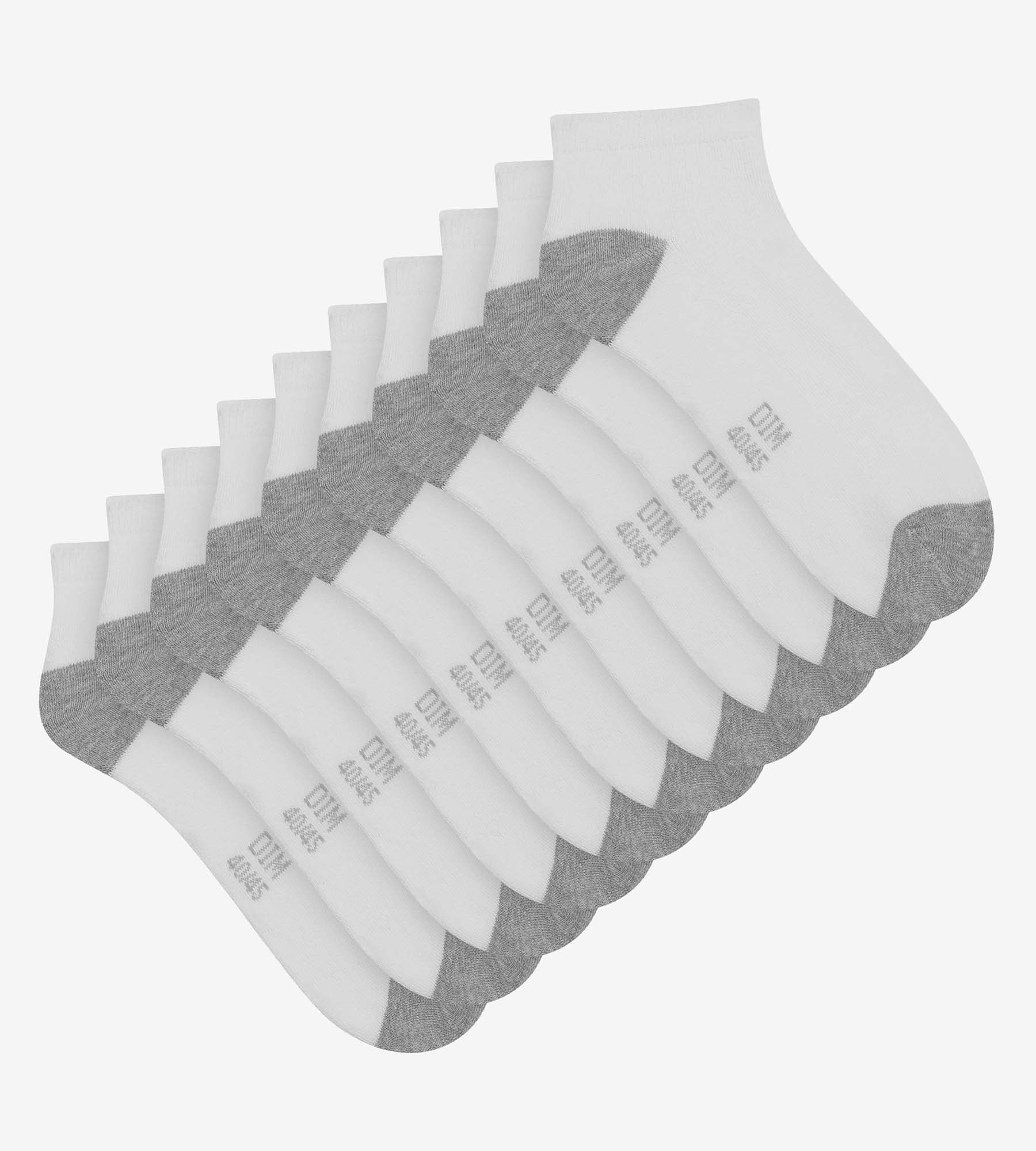 5 Pairs Men's Cotton White Athletic Socks - Breathable & Comfortable for Running, Gym & Daily Wear - EcoDim Sport Socks Bundle