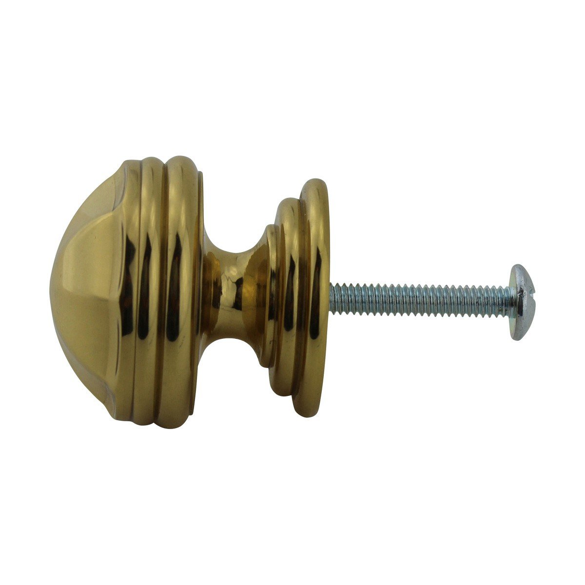 Bright Brass Cabinet Knobs - 1 1/4