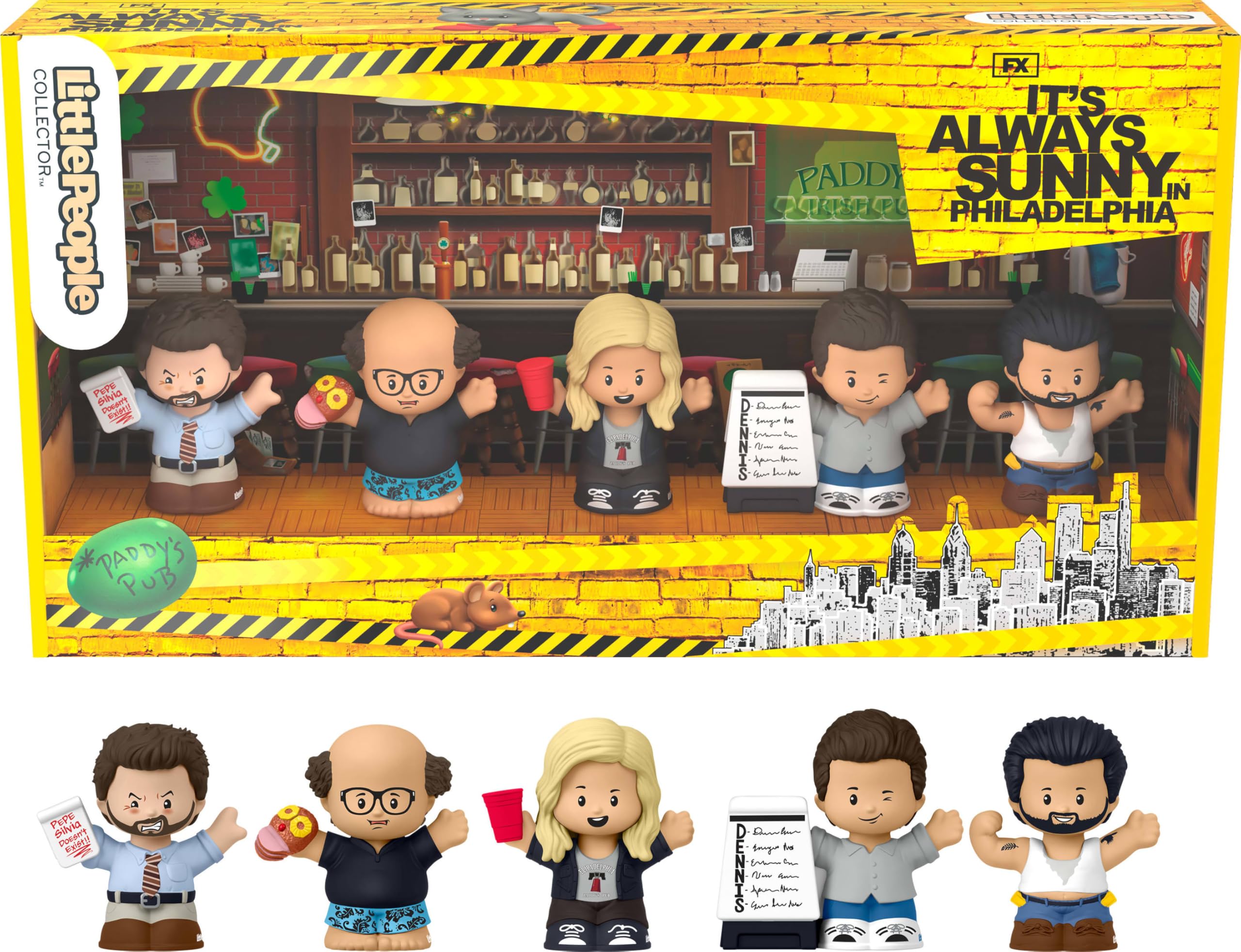 It's Always Sunny in Philadelphia Little People Collector's Edition Figure Set - Special Display Box for Adults & Fans | Perfect for Home Decor, Office Display, and Gift for TV Show Lovers