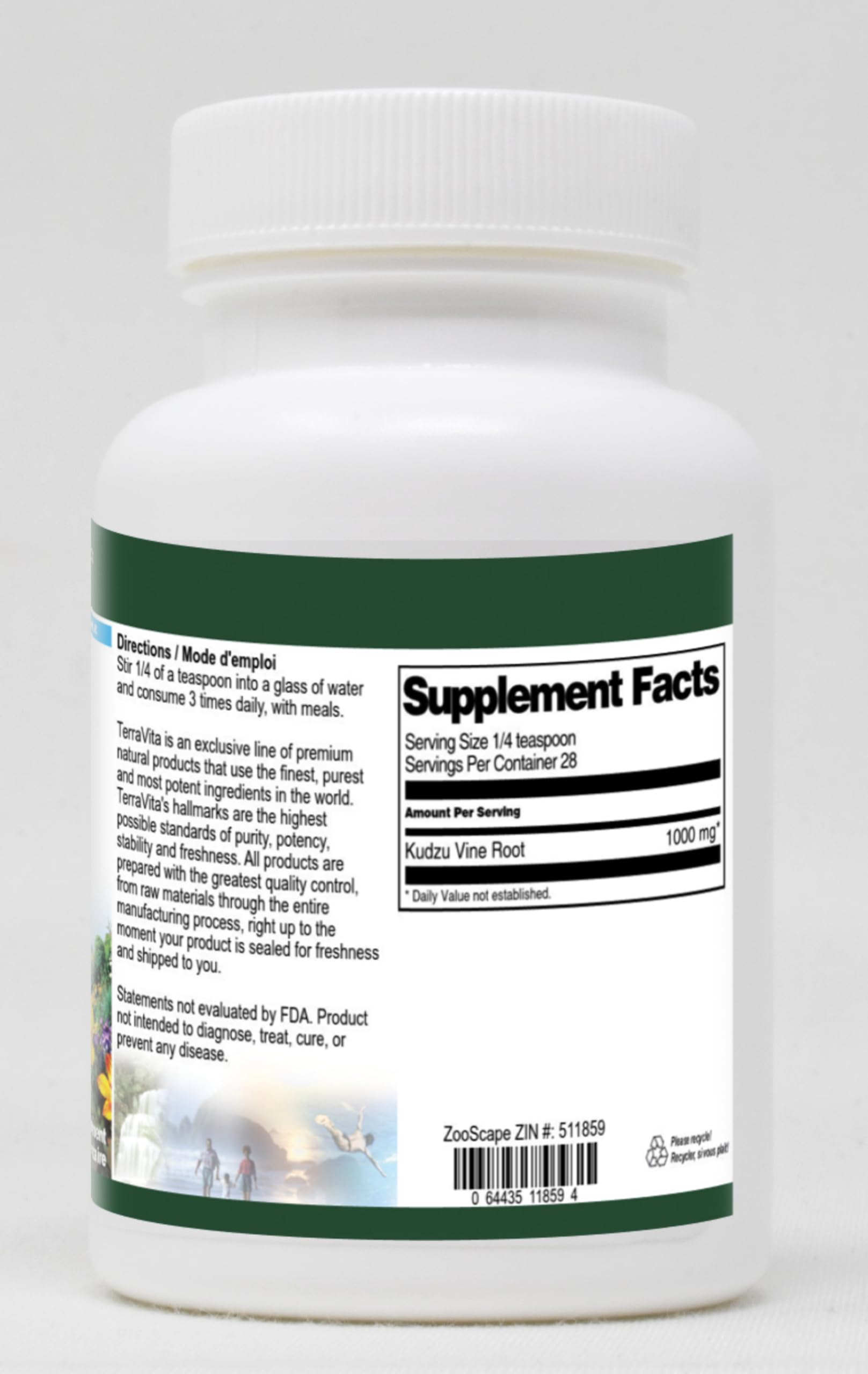 Organic Kudzu Root Powder 1 oz (ZIN: 511859) - Natural Herbal Supplement for Digestion & Stress Relief - Perfect for Smoothies, Tea & Traditional Chinese Medicine