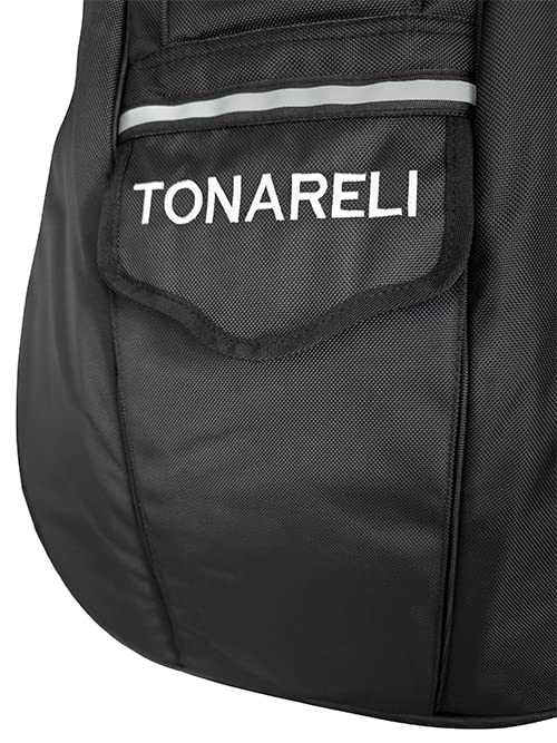 Tonareli Designer Cello Gig Bag 4/4 Size - Premium Black Protective Case for Cello - Perfect for Musicians, Travel & Storage