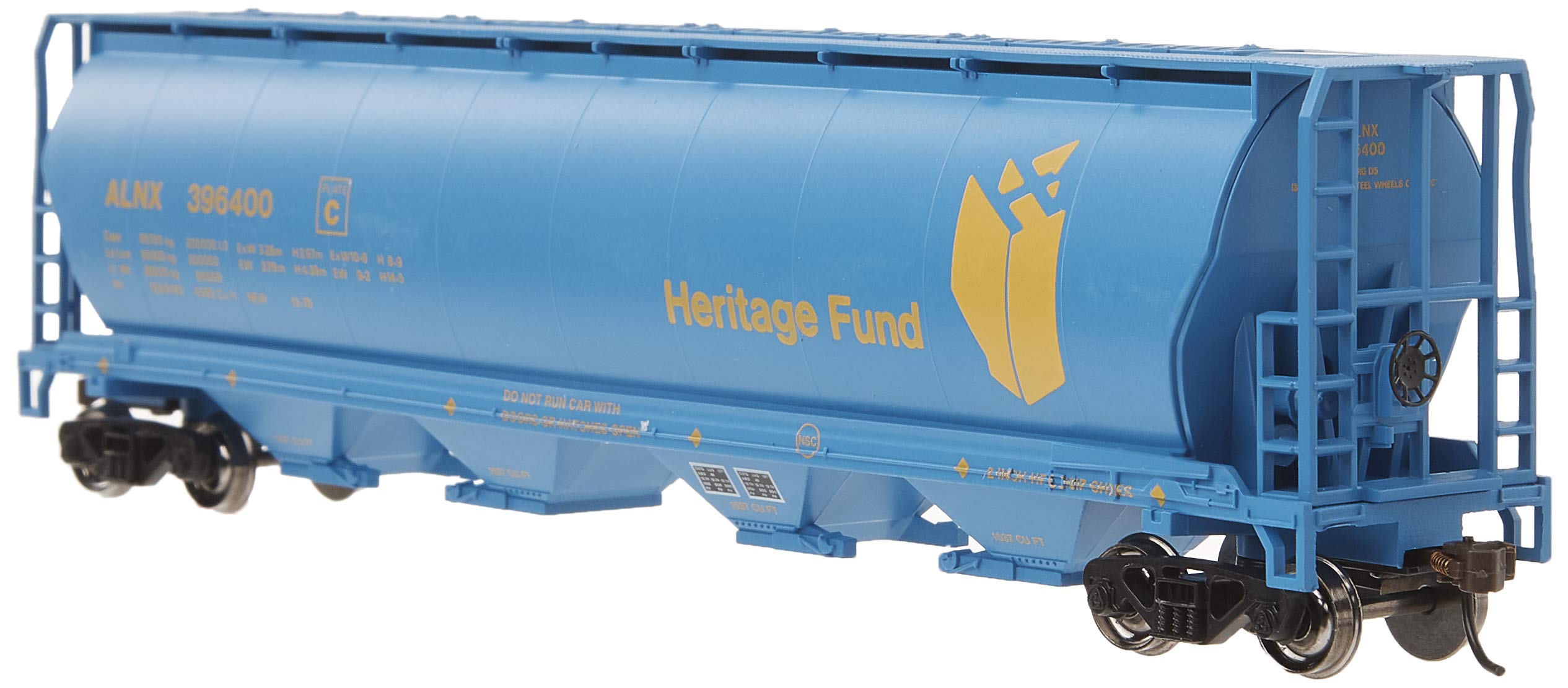 Bachmann Trains HO Scale Canadian 4 Bay Cylindrical Grain Hopper - Heritage Fund Model Train - Perfect for Railroad Layouts & Collectors