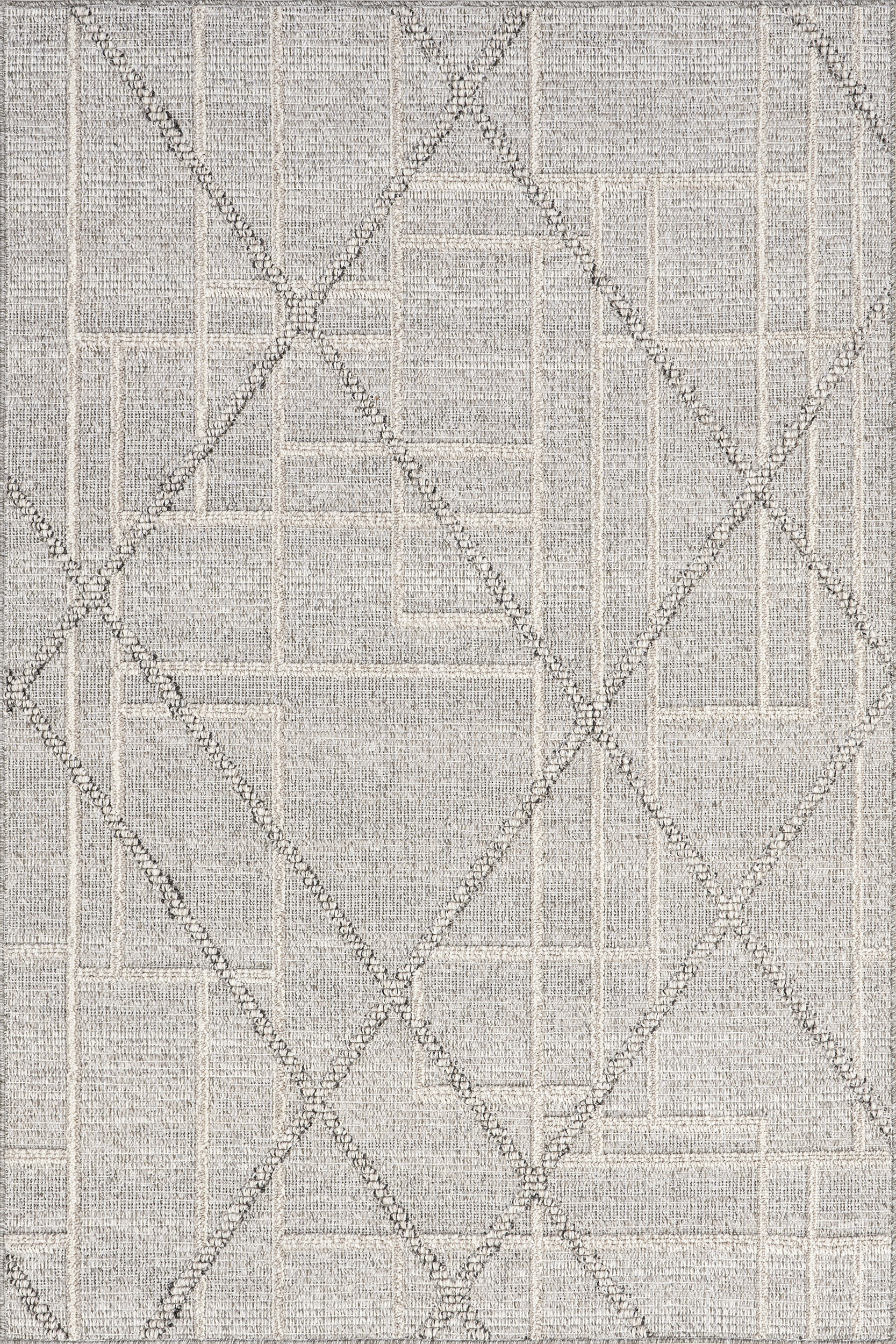 Dalia Modern Abstract Broken Line Pattern Indoor Outdoor Area Rug - Soft Non-Slip Floor Mat for Living Room, Bedroom, Patio - Grey Home Decor