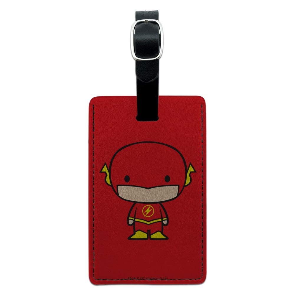 Cute Chibi Character Rectangle Leather Luggage Tag - Durable Carry-On ID Tag for Suitcases, Backpacks & Travel Bags - Perfect for Travel, Business Trips & Vacation Identification