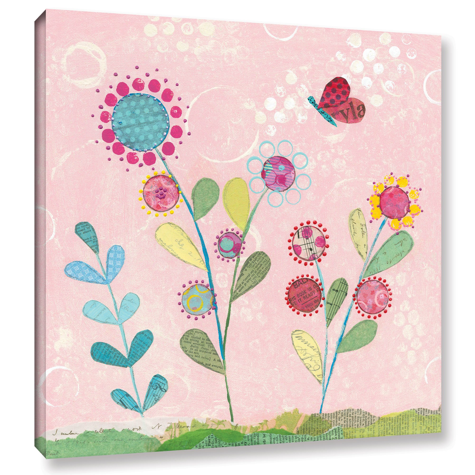 Courtney Prahl 'Pattys Garden IV' Gallery Wrapped Canvas Art Print - 18x18 Inches Wall Decor for Living Room, Bedroom & Office