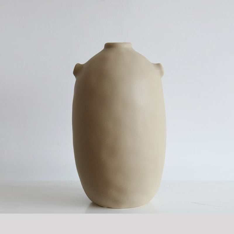 Handmade Ceramic Vase in Earth Tones - Boho Home Decor for Living Room, Bedroom & Wedding Centerpieces
