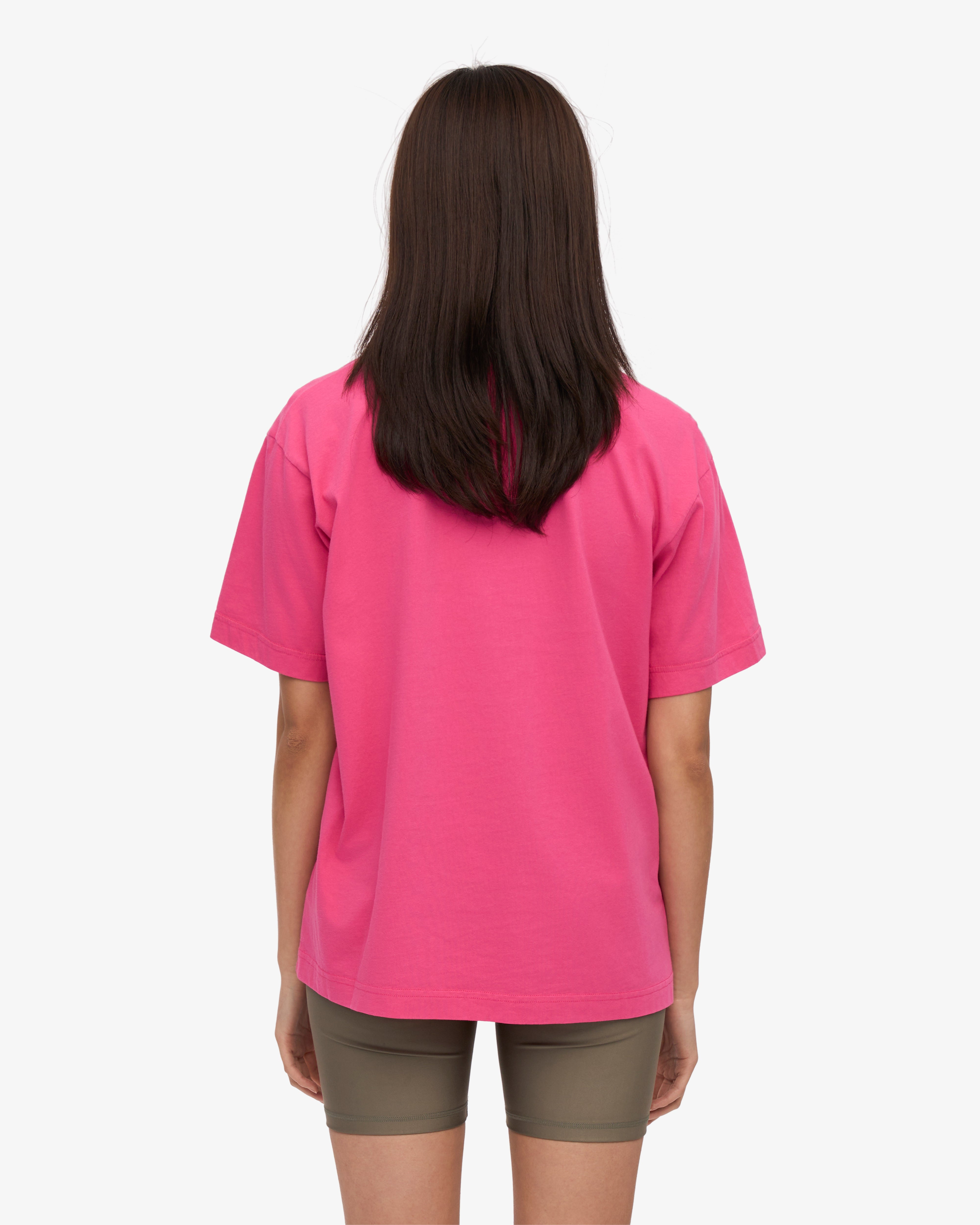 Oversized Organic Cotton T-Shirt for Women - Soft & Comfortable Bubblegum Pink Tee - Perfect for Casual Wear, Loungewear & Street Style