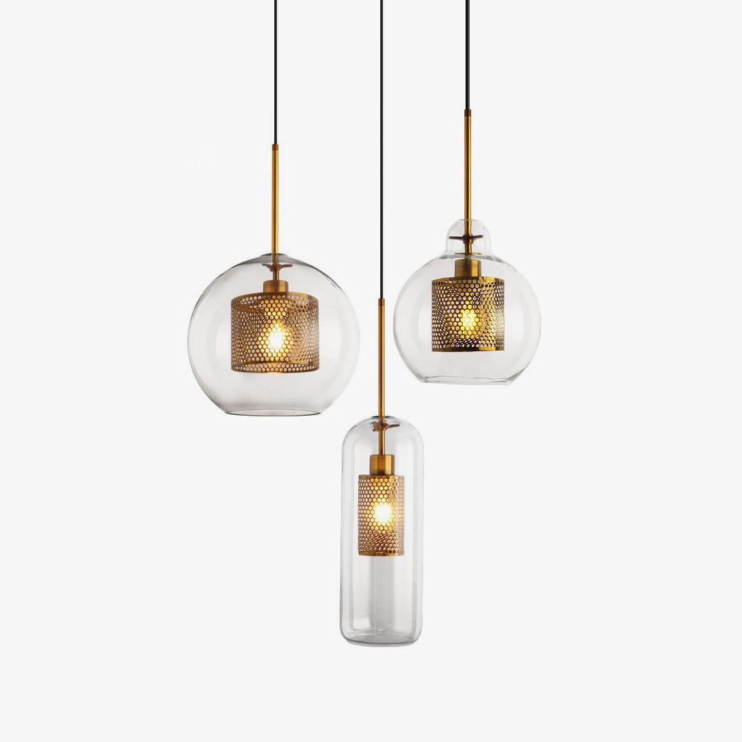 Vintage Chiswick Glass Pendant Light - Elegant Hanging Fixture for Dining Room, Kitchen Island & Living Room Decor