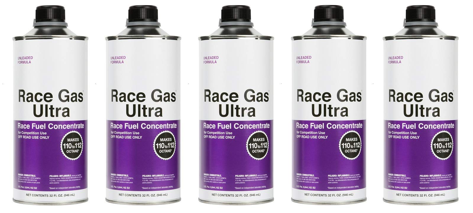 Racegas 200032 Offroad Ultra Race Concentrate - Case of 5 Cans | High-Performance Fuel Additive for Dirt Bikes, ATVs & UTVs | Enhances Engine Power & Clean Burning