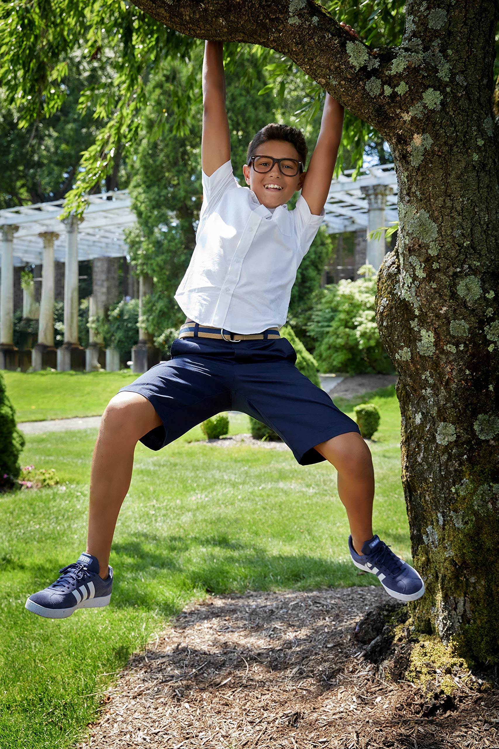 French Toast Boys' Husky Pull-on Twill Shorts - Kids' School Uniform Pants for Play & Classroom Comfort