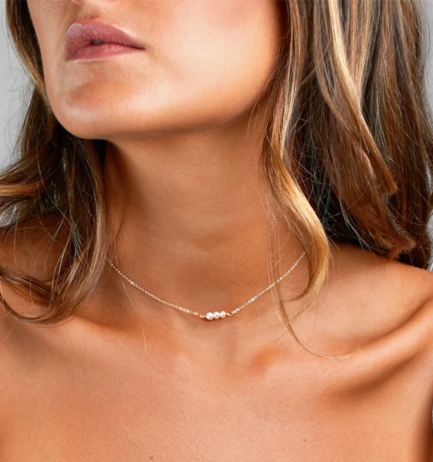 Dainty Pearl Choker Necklace for Women - Elegant Layering Jewelry for Bridal, Party & Everyday Wear
