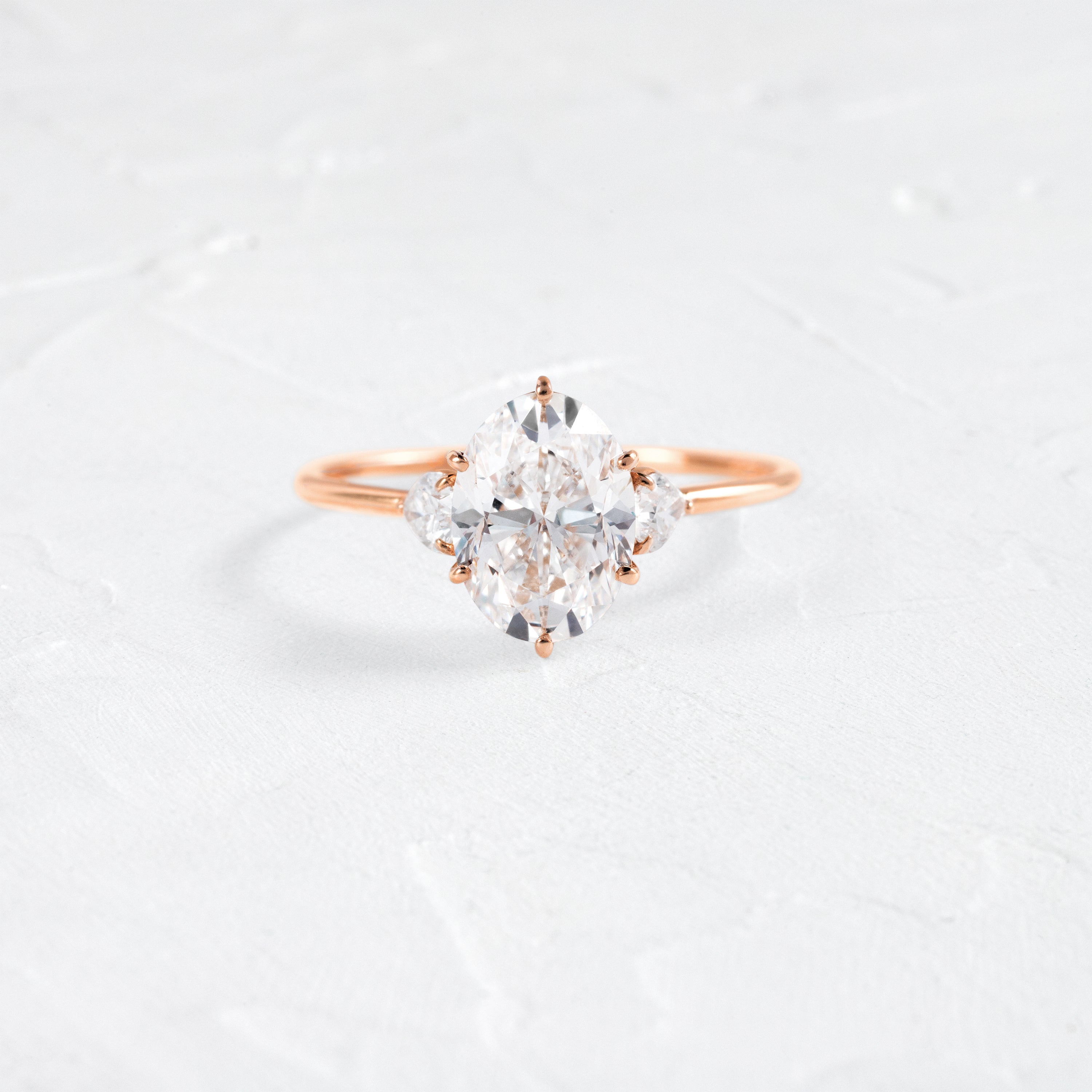Oval Cut Duet Ring - Elegant Matching Couple Rings for Weddings, Anniversaries & Romantic Gifts