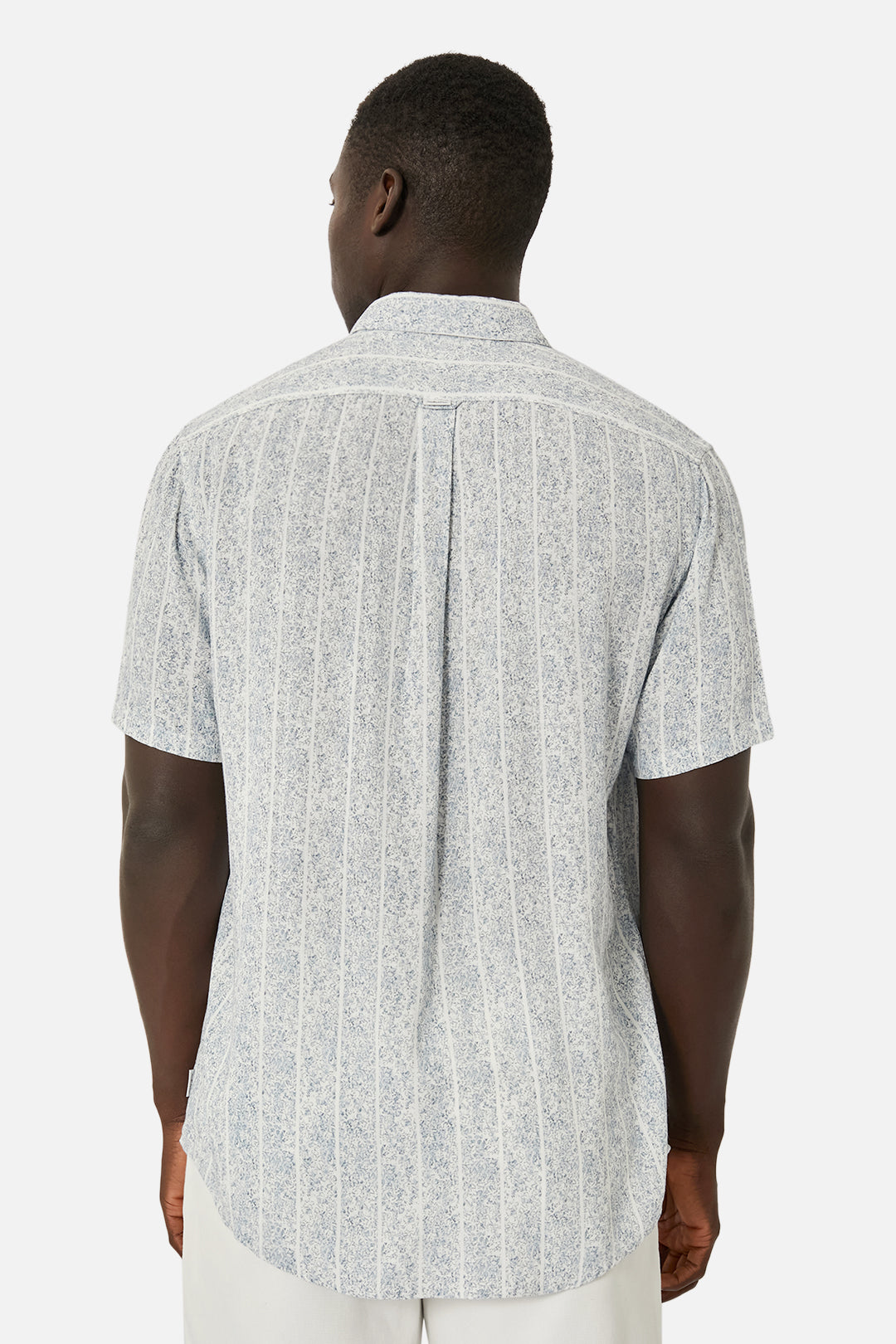 Belem Short Sleeve Shirt for Men - Navy & White Striped Casual Button Down Shirt | Perfect for Summer Outfits, Beach Wear, and Office Casual Style