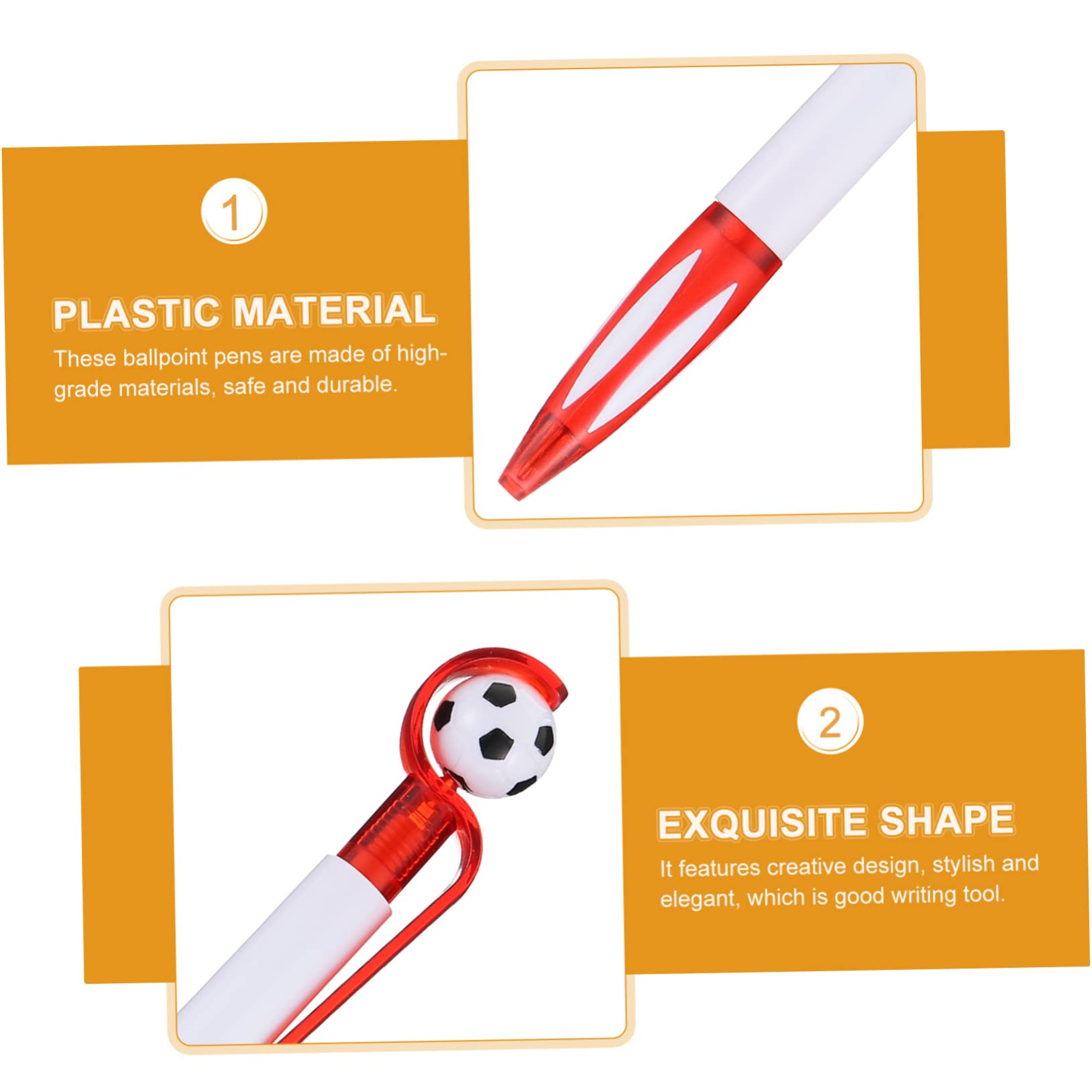 Lurrose 36-Pack Soccer Ballpoint Pens - Football Theme Writing Pens for Office, School & Gift - Perfect for Soccer Fans, Party Favors & Team Spirit Decorations