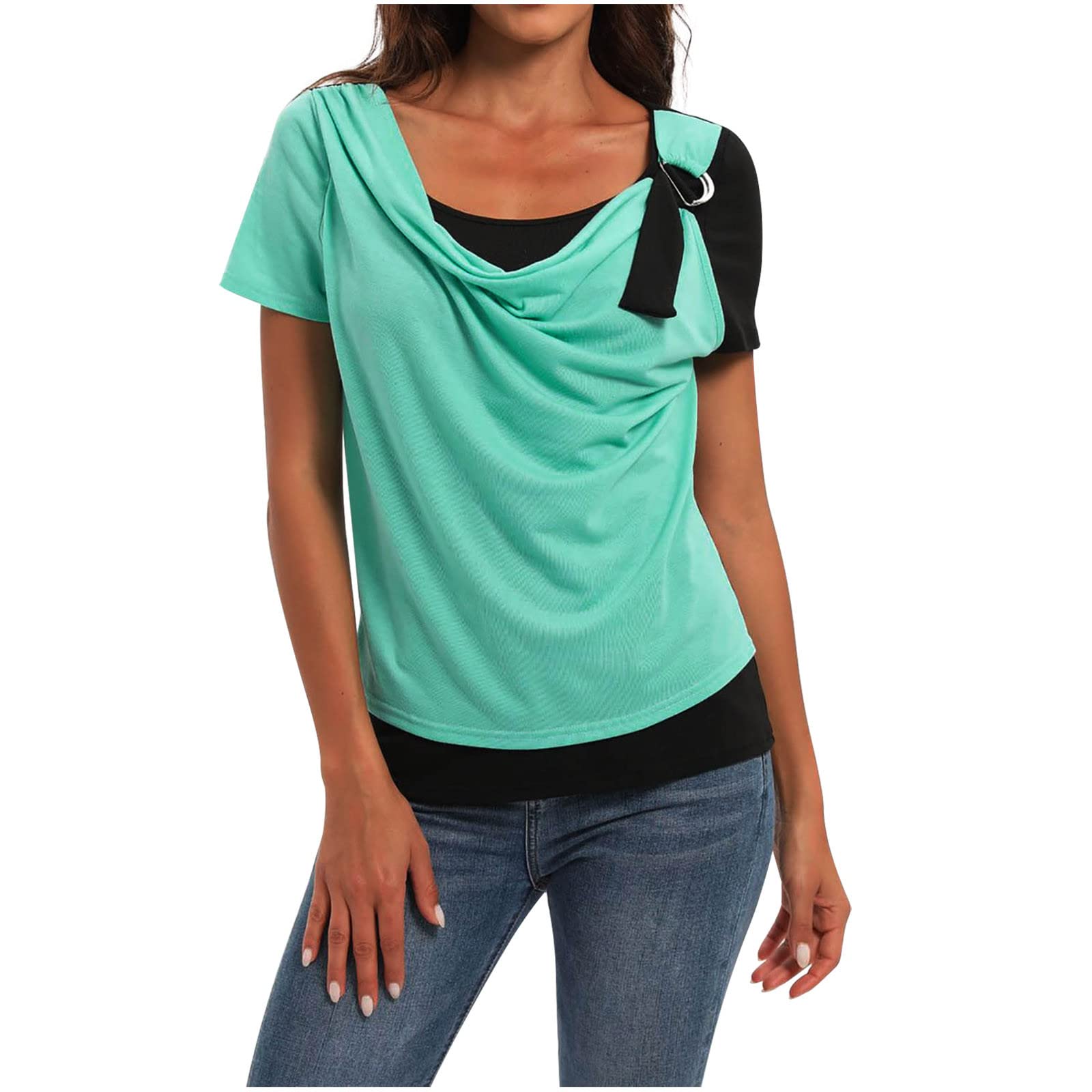 Women's Short Sleeve Button Down Shirt - Summer Slim Fit Blouse for Work & Casual Wear | Office Outfits, Date Night & Weekend Style