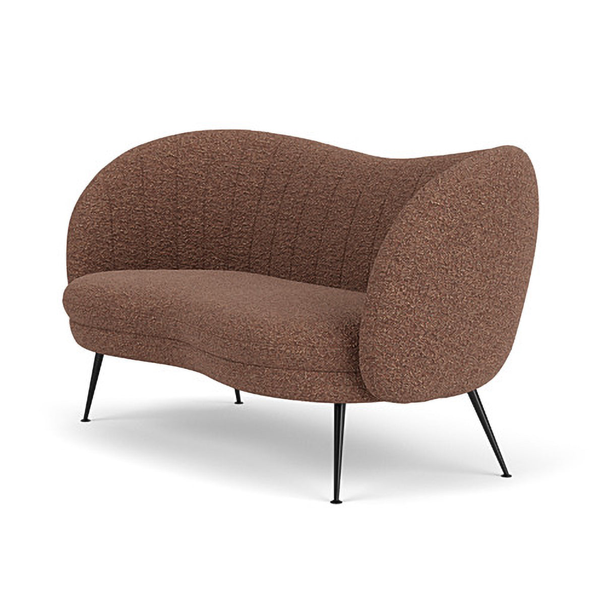 Flora Boucle 2-Seater Sofa - Modern Upholstered Loveseat for Living Room, Bedroom & Small Spaces | Soft Chenille Fabric Couch with Solid Wood Frame