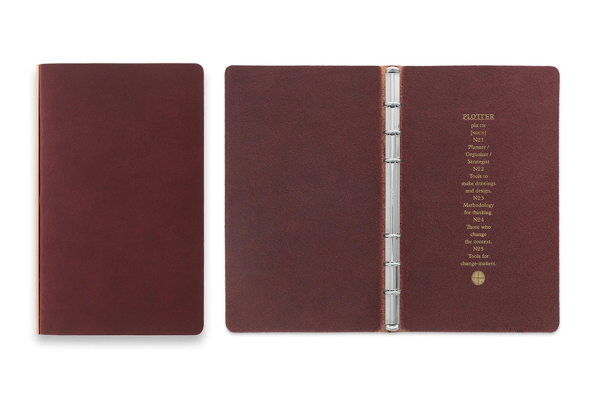 Premium PLT5012 6-Ring Leather Binder - Bible Size Organizer for Journals, Planners & Notebooks | Perfect for Office, School & Church Use