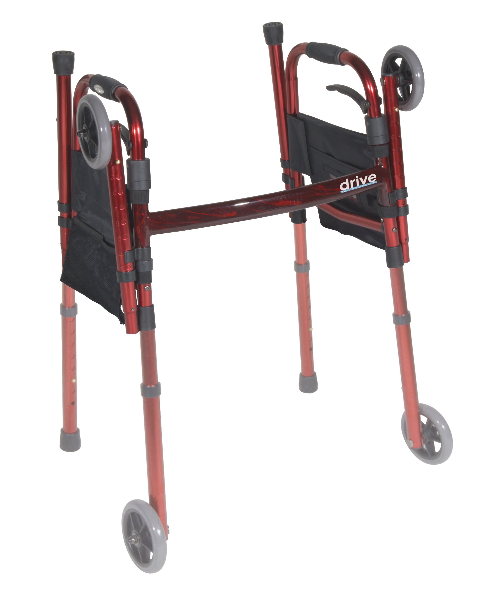 Drive Medical Deluxe Portable Folding Travel Walker with 5