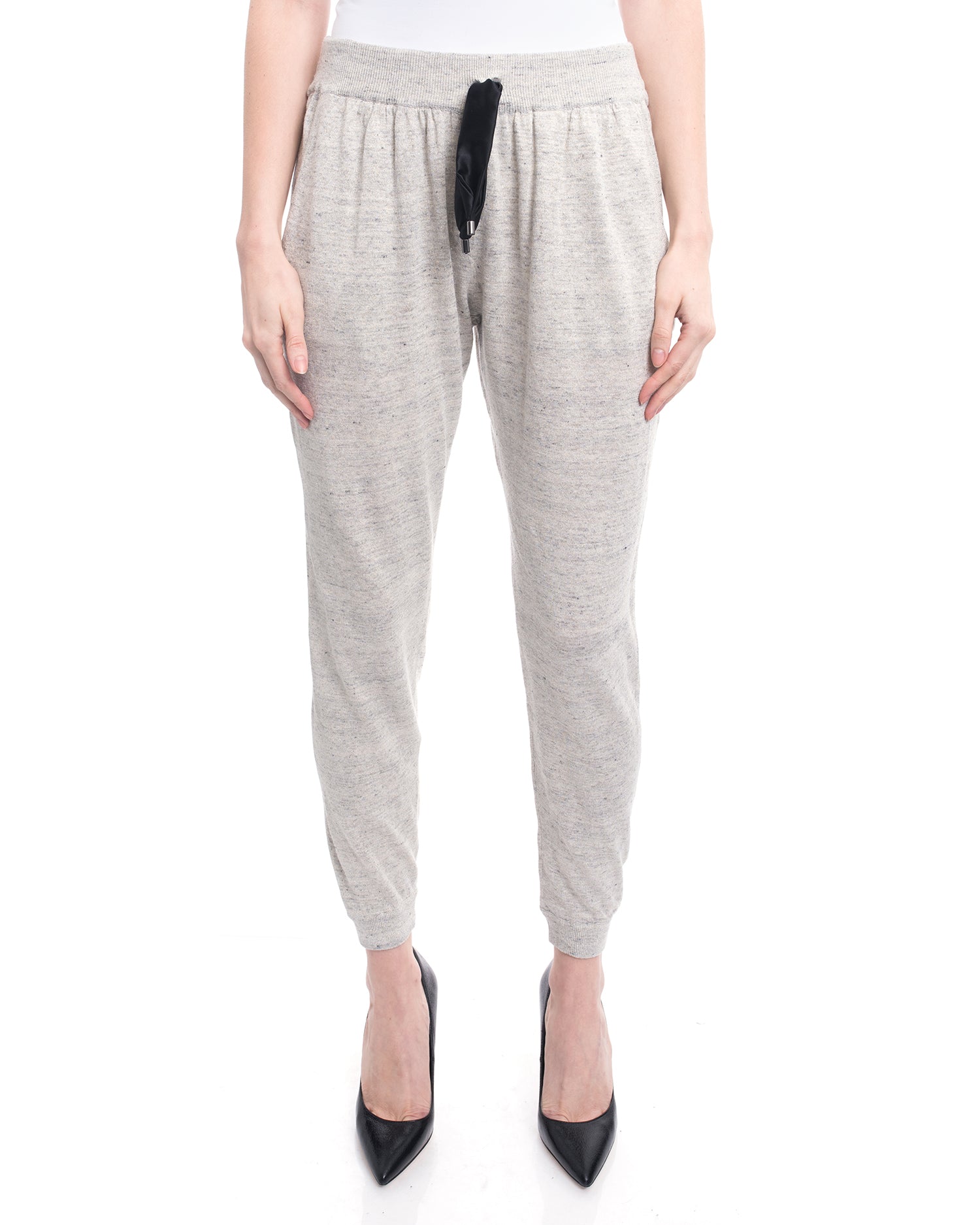 Brunello Cucinelli Women's Beige & Gold Shimmer Jogging Pants - High-End Luxury Sweatpants for Casual Wear, Lounging & Travel | Soft Comfortable Athletic Pants