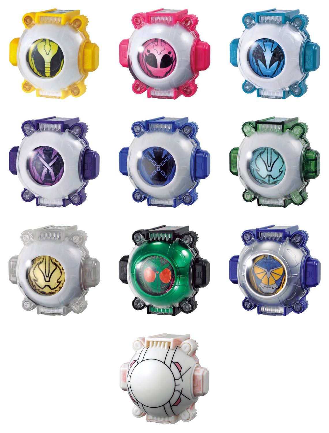 Kamen Rider Ghost Gashapon Capsule Toys - 12-Piece Ghost Eyecon Collection Set for Anime Fans & Collectors | Perfect for Display, Cosplay, and Gift Giving