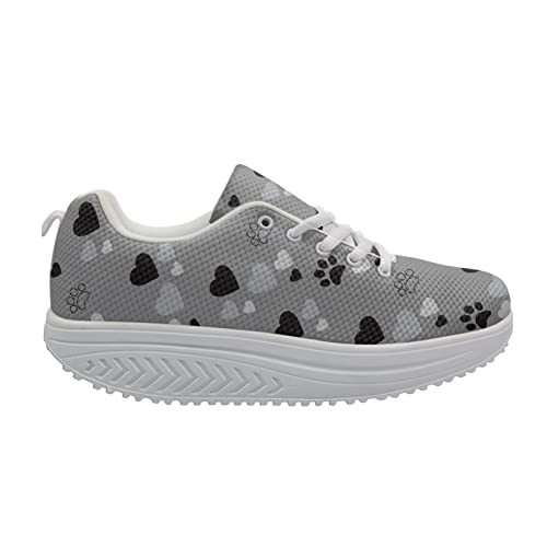 Heart/Paw Pattern/Gray