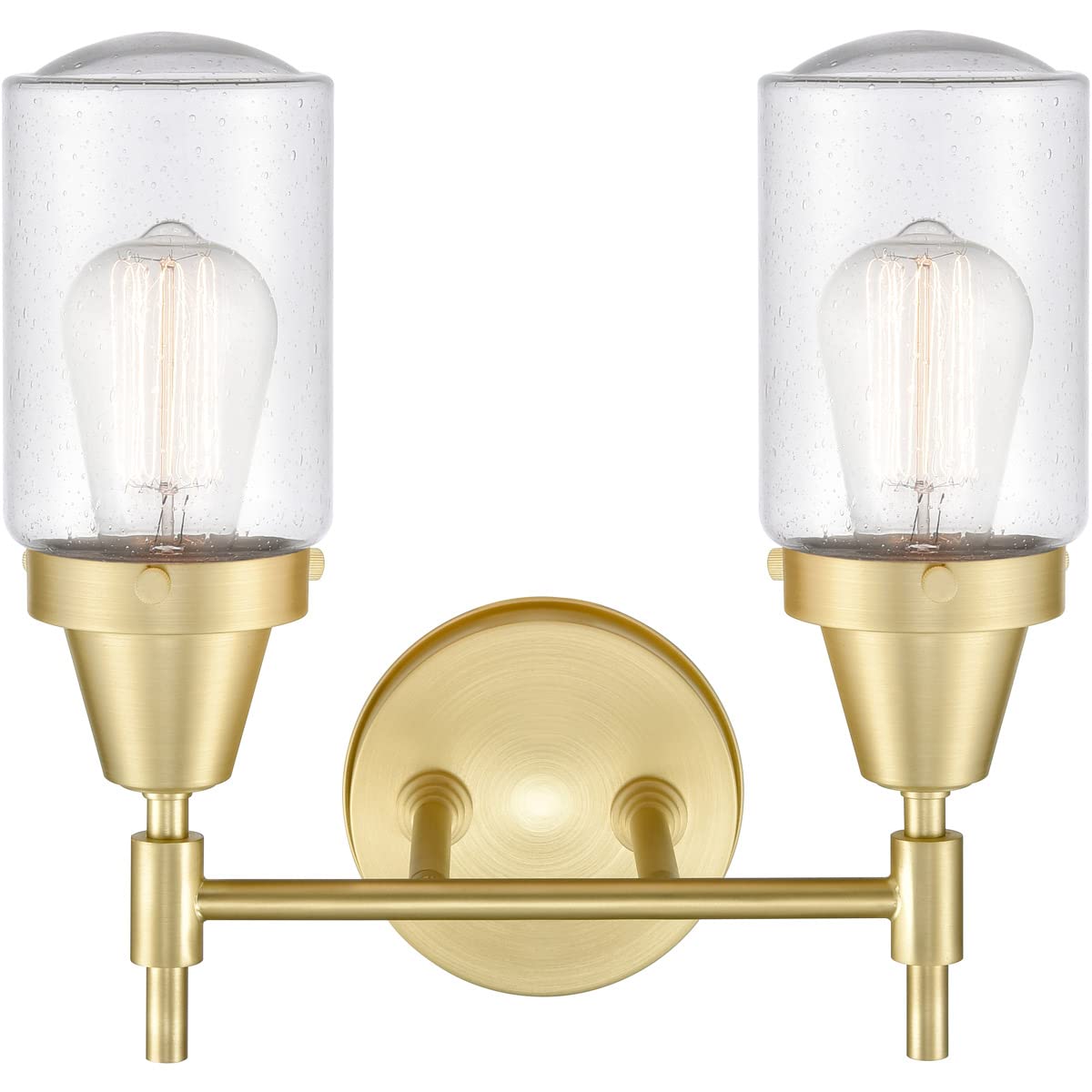 Restoration LED Bath Vanity Light Fixture - 2W Brass Finish with G314 LED Bulbs for Modern Bathroom Lighting | Perfect for Bathroom Renovation & Spa-Style Decor