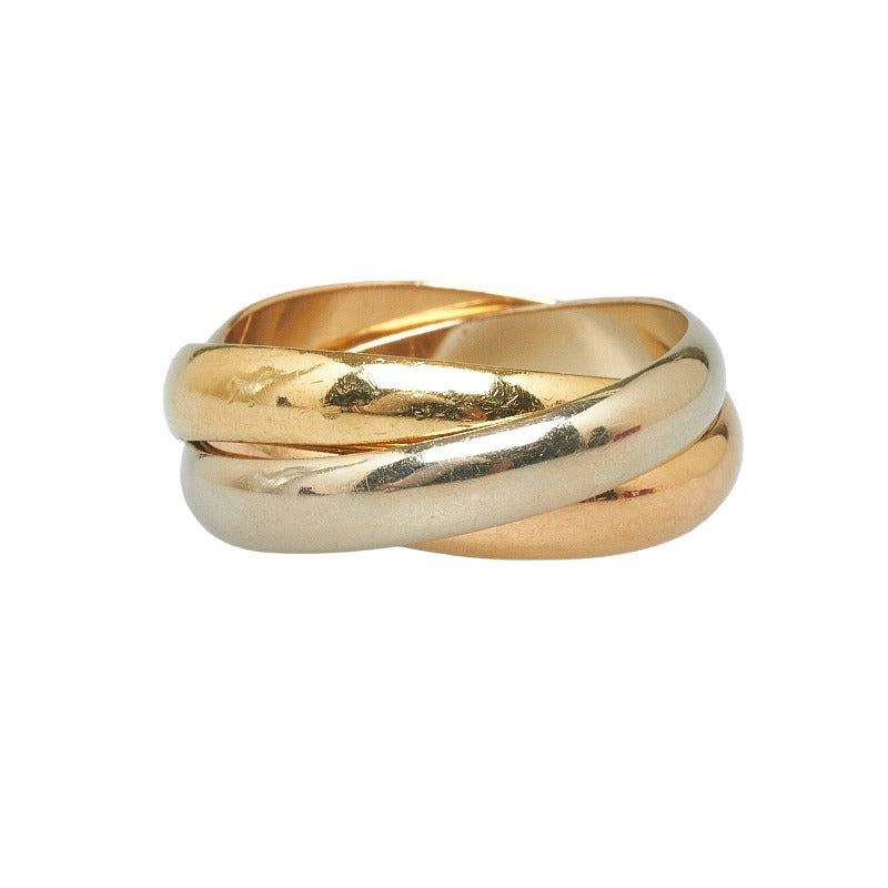 18K Gold Trinity Ring for Women - Elegant Stackable Band with Rose, White & Yellow Gold - Perfect for Anniversary, Wedding & Everyday Wear