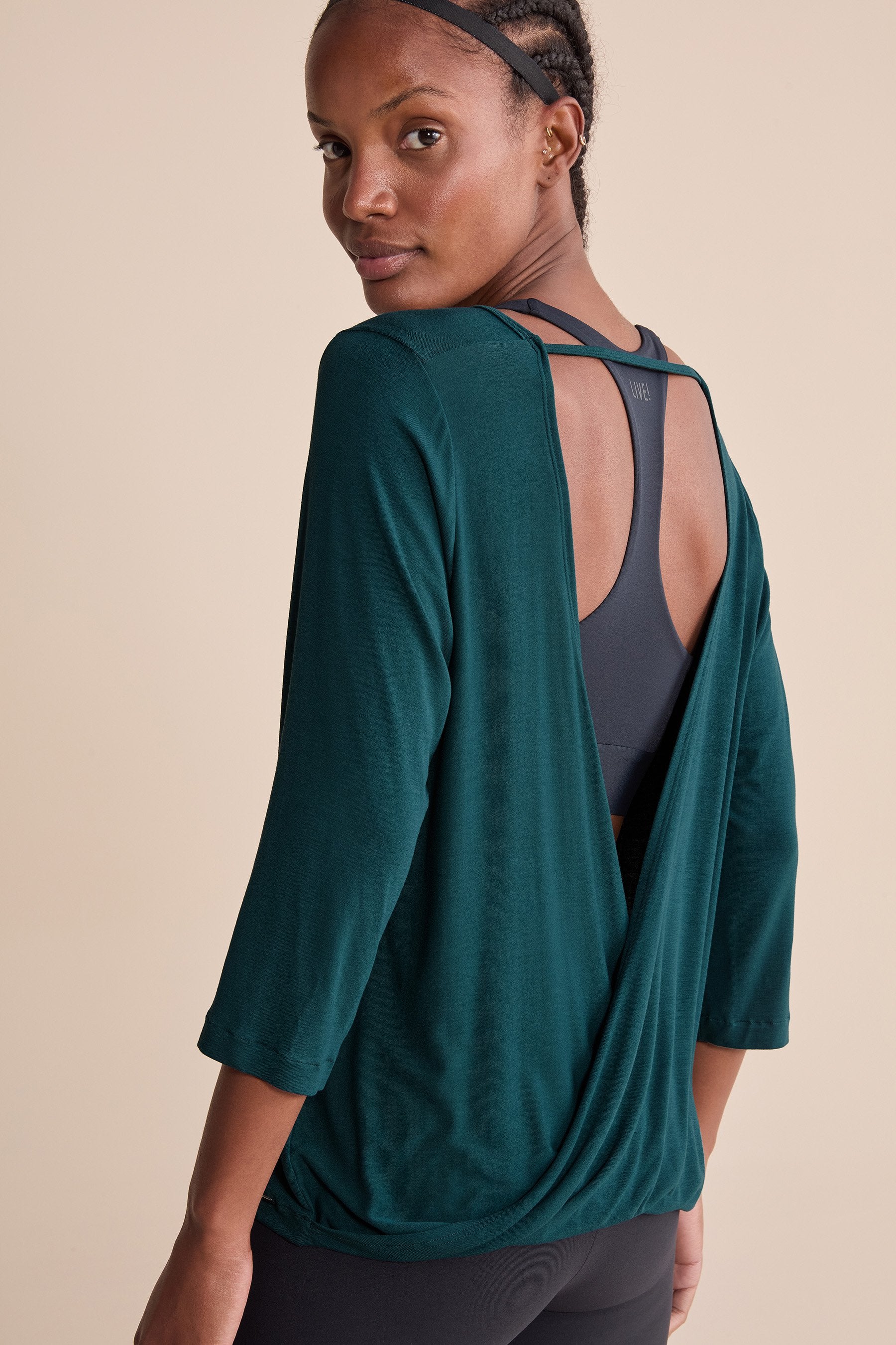 Stylish Long Sleeve Cross Back Viscose Blouse for Women | Comfortable & Breathable | Perfect for Office, Date Night & Fall Layering