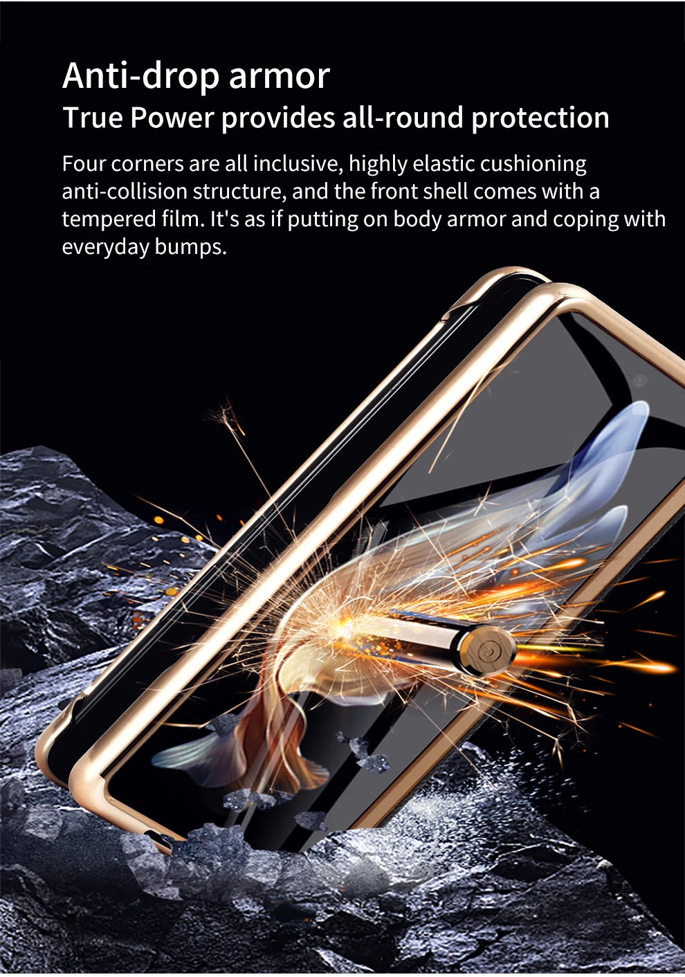 Premium Real Leather Phone Case for Samsung Galaxy Z Fold 6 with Hinge Kickstand - Slim Protective Cover for Work, Travel & Everyday Use