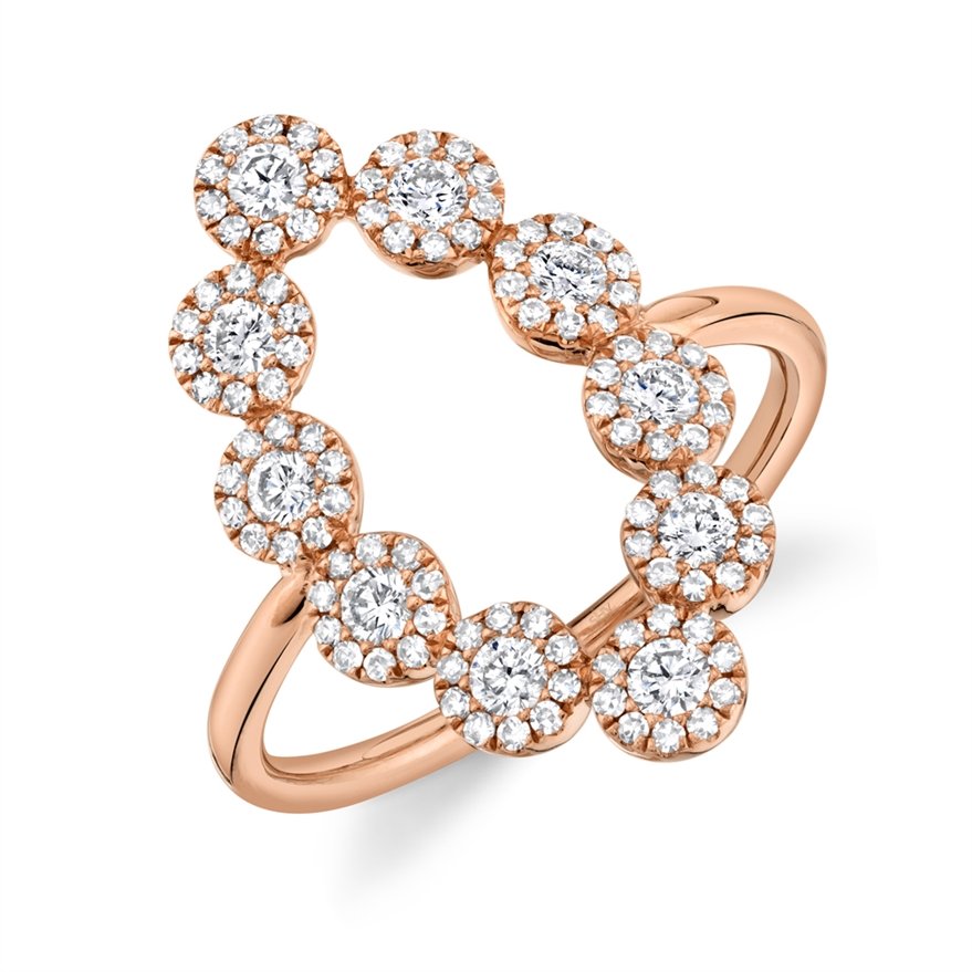 14K Gold 0.72 CTW Diamond Halo Engagement Ring for Women - Perfect for Proposals, Anniversaries & Special Occasions