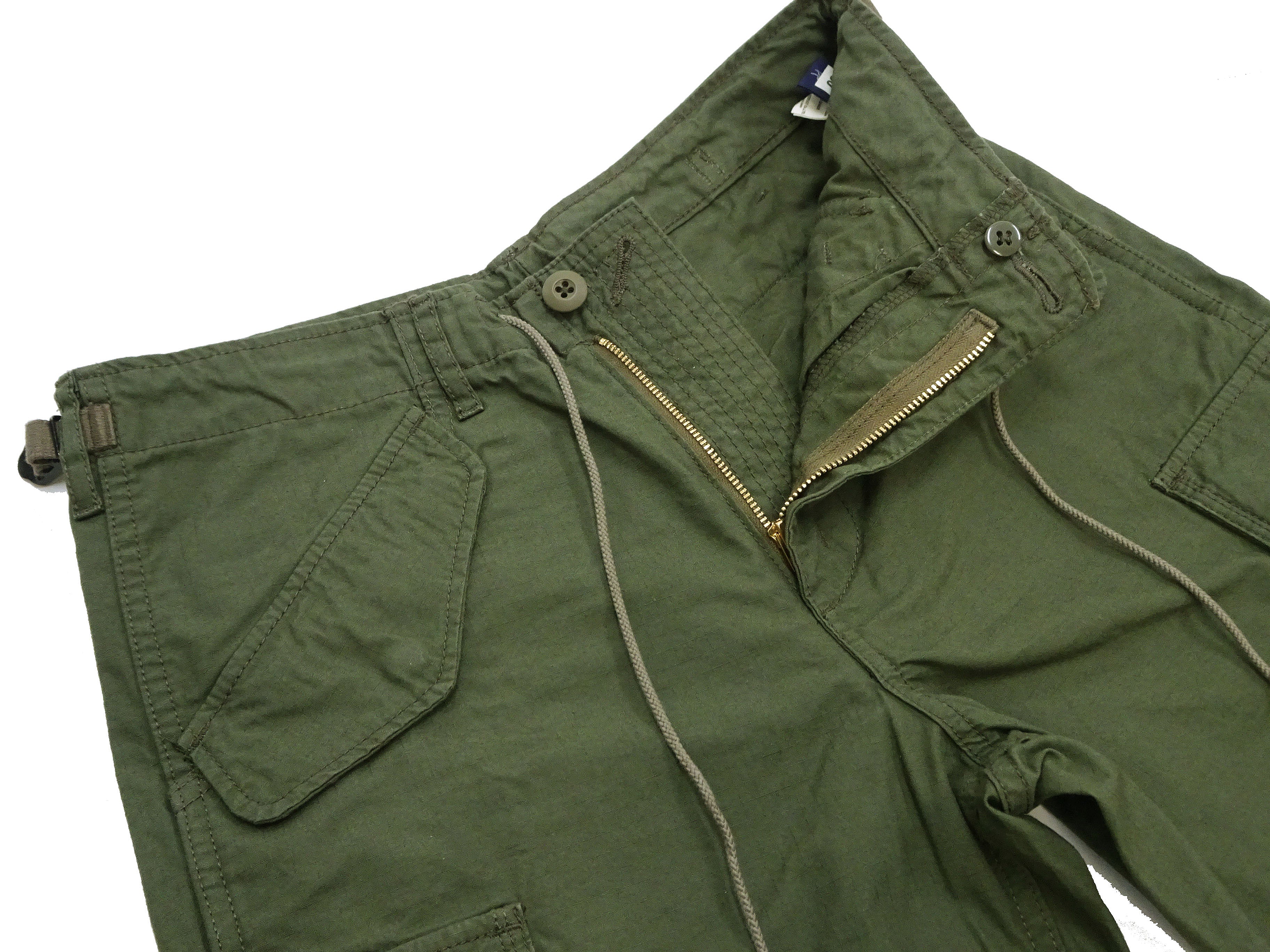 TOYS McCOY Men's Cargo Shorts - Classic US Army Fatigue Inspired Casual Short Pants TMP1802-160 in Olive Green | Perfect for Outdoor Adventures, Hiking & Casual Wear
