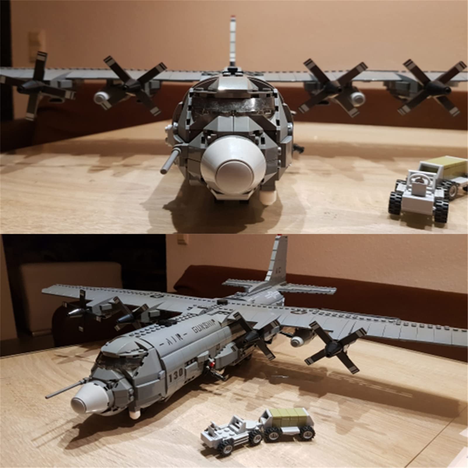 WW2 Military Airplane Building Kit - 1713pcs AC130 Gunship Model Set, Collectible Aircraft Toy for Teens & Adults | Perfect for History Enthusiasts, Display & STEM Learning