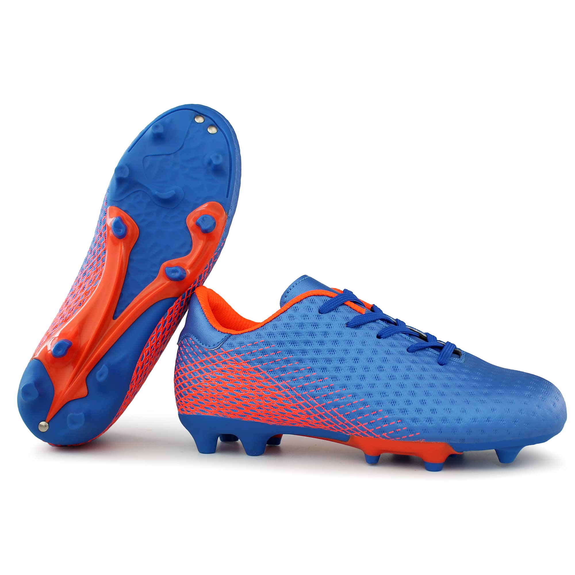 Hawkwell Kids Soccer Cleats - Firm Ground Outdoor Football Shoes for Toddler, Little & Big Kids - Lightweight Comfortable Athletic Footwear for Training, Games & Matches