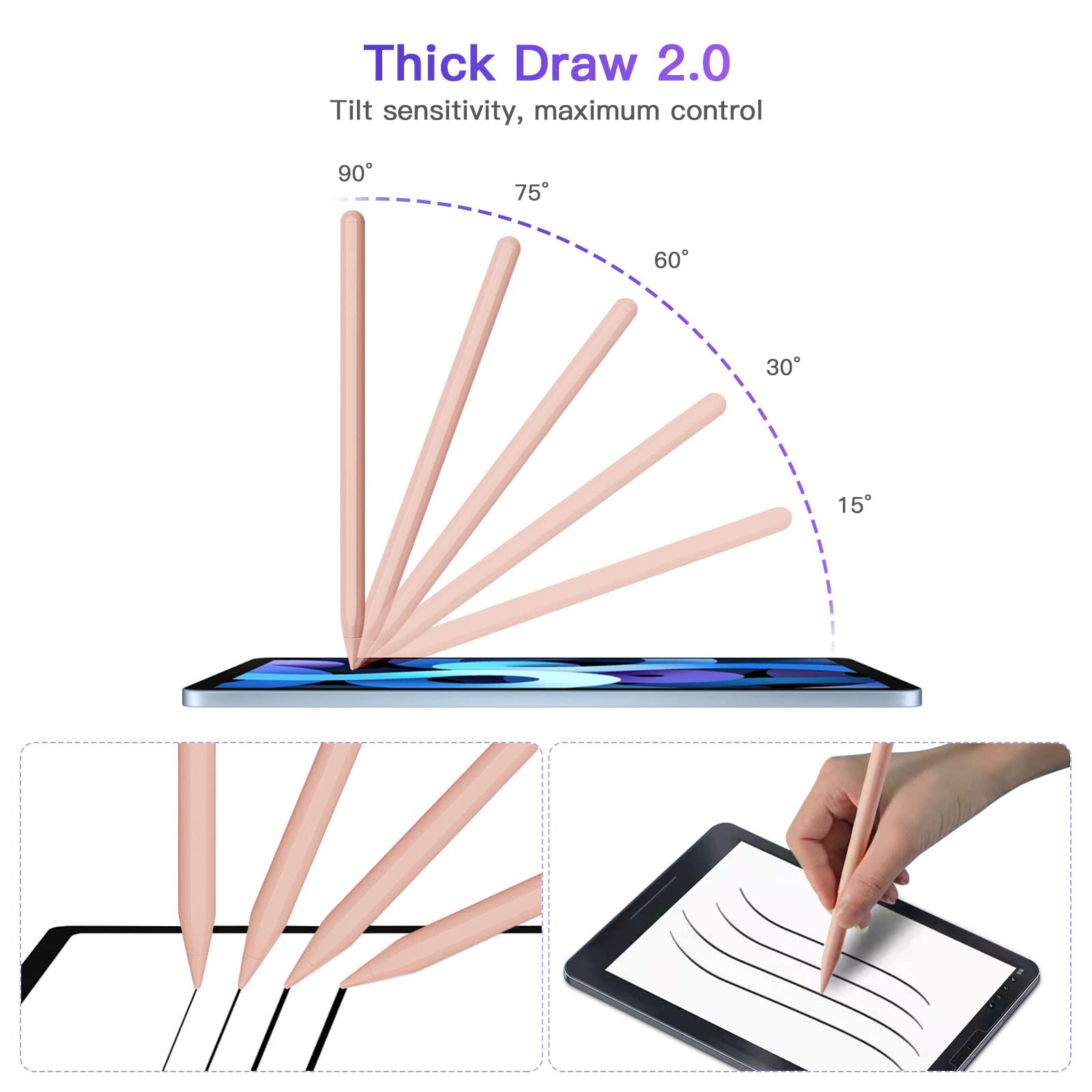 2nd Gen Magnetic Wireless Charging Stylus Pen - Compatible with iPad Pro 11