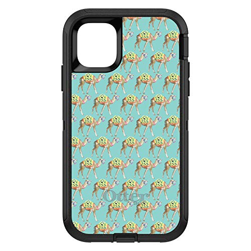 Preppy Pattern - Camels on Teal Background On Black Case