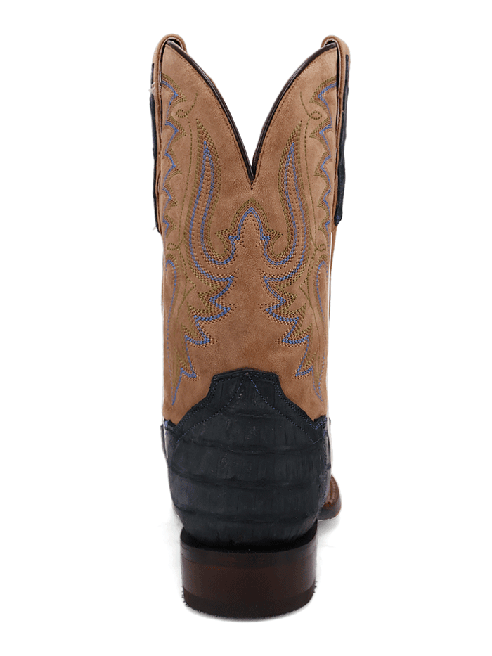 Dan Post DP5014 Men's LEON Caiman Square Toe Boots - Denim Blue Western Cowboy Boots for Riding, Country Fashion & Outdoor Work