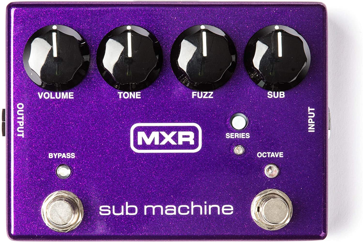 MXR M225 Sub Machine Fuzz Guitar Effects Pedal Bundle with MXR Instrument Cable & 2 Patch Cables - Professional Distortion Pedal for Electric Guitar, Bass & Studio Recording - Perfect for Rock, Metal & Live Performances
