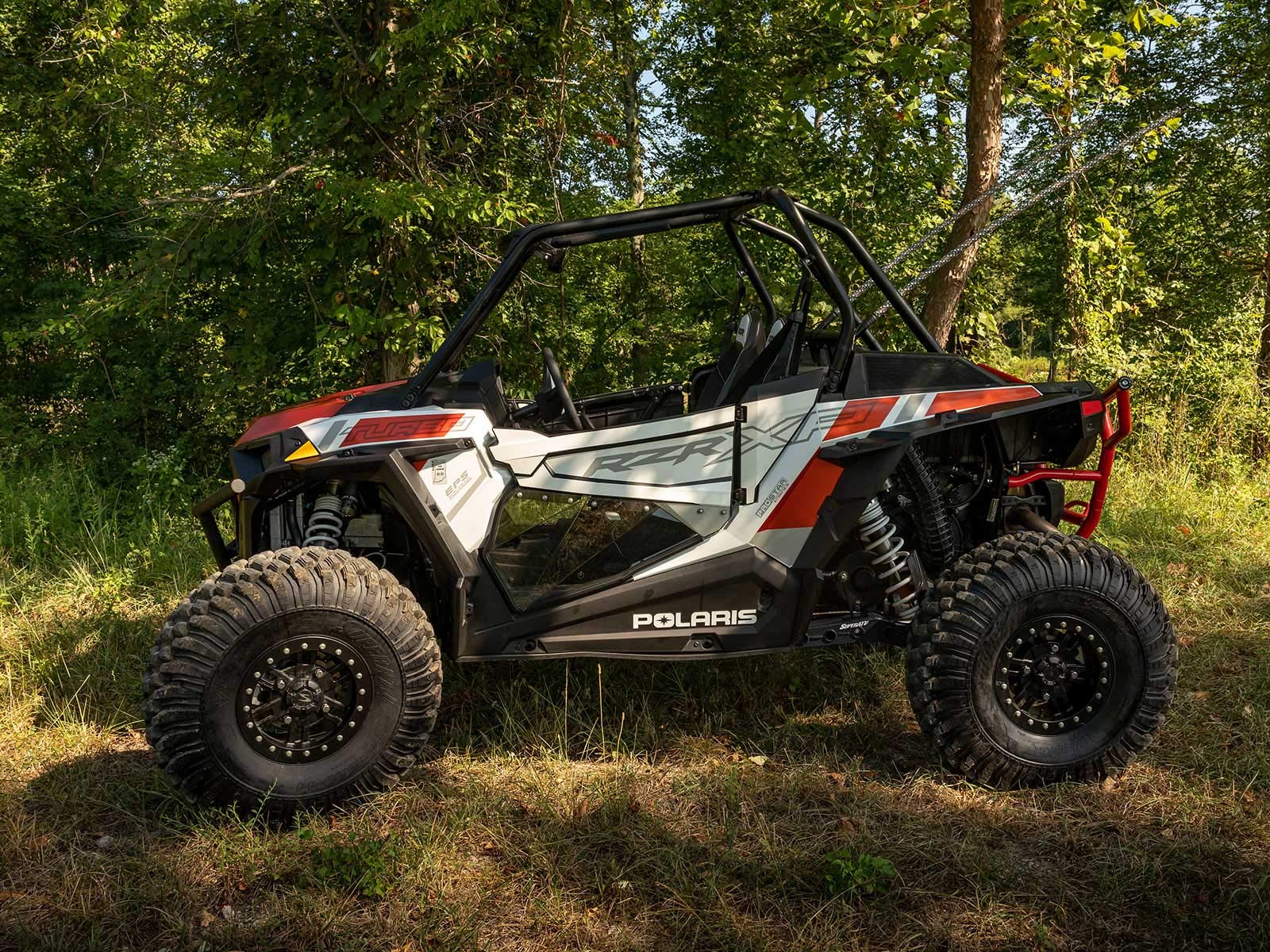 SuperATV High Clearance Rear Trailing Arms for Polaris RZR RS1 (2018-2021) - Heavy Duty Off-Road Suspension Upgrade - Black - Perfect for Rock Crawling, Mudding & Trail Riding
