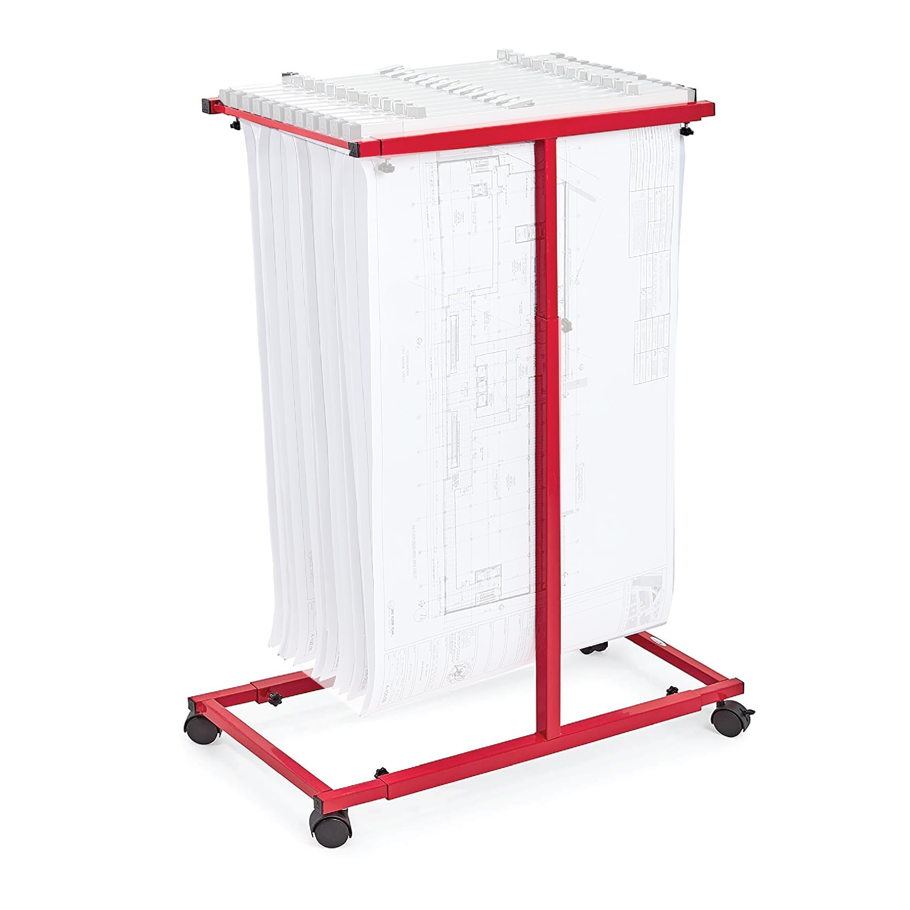 Adir Mobile Blueprint Holder - Adjustable Blueprint Storage Organizer for Construction Plans, Blueprints & Documents - Jobsite & Office Use - Perfect for Architects, Engineers & Contractors (Without Clamps)