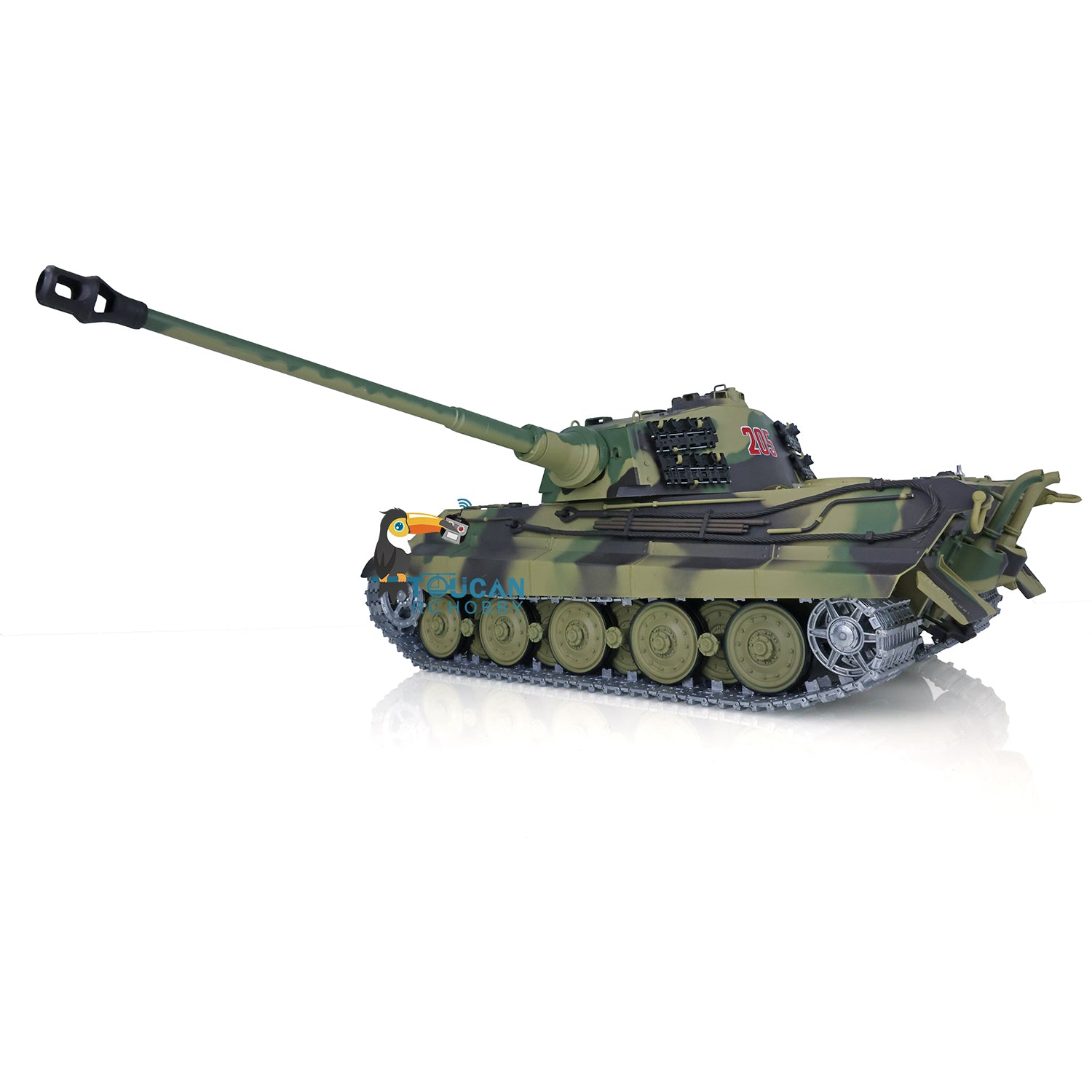 2.4Ghz Henglong 1:16 Scale German King Tiger RTR RC Tank - 3888A Model with Metal Tracks, 340° Rotating Turret & Steel Gearbox | US Stock | Battle Simulation & Collectible Display