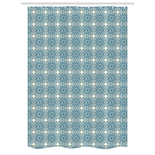 Ivory and Petrol Blue