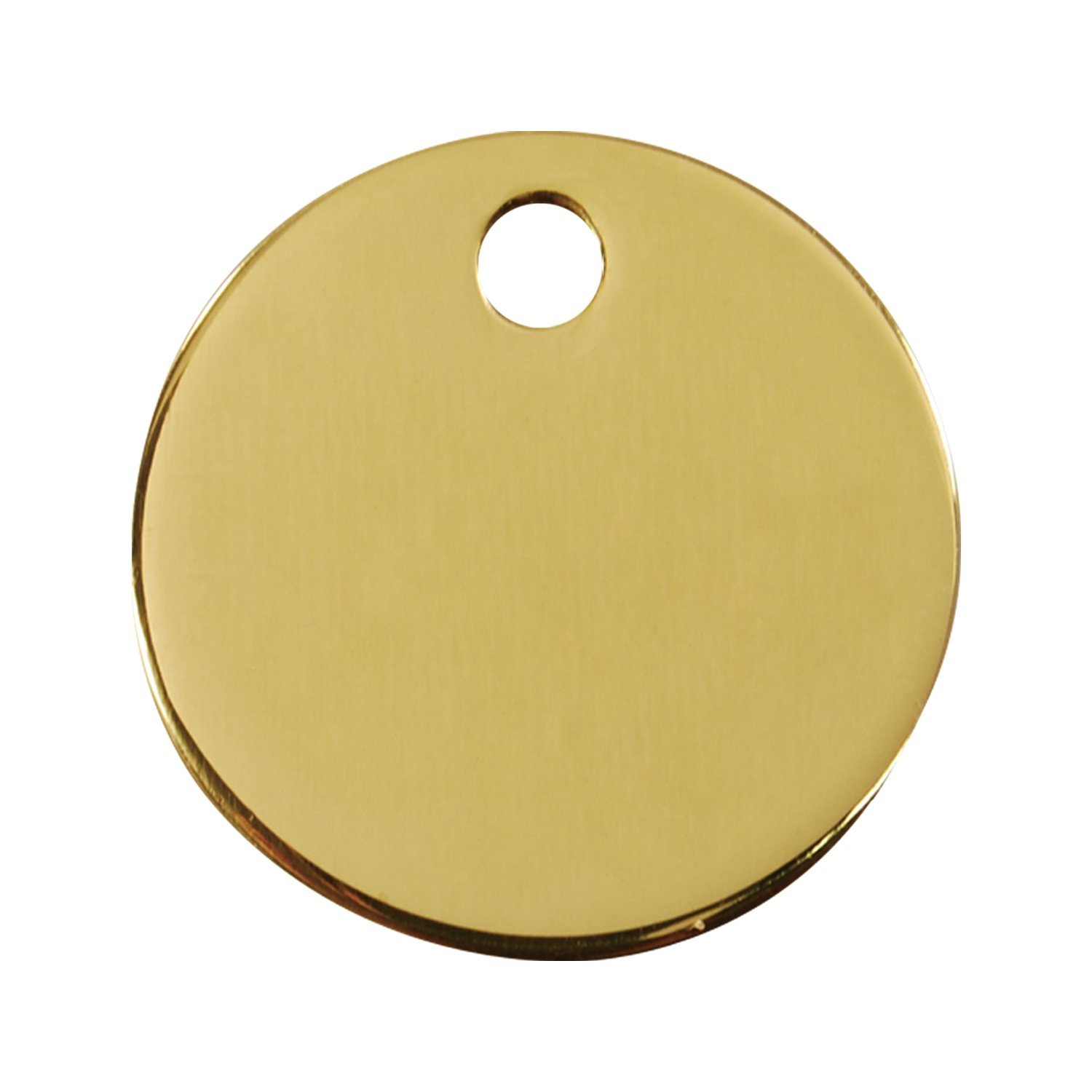 Custom Engraved Brass Dog Tag - Small Circle Pet ID Tag for Dogs & Cats - Perfect for Pet Identification, Travel & Gifting