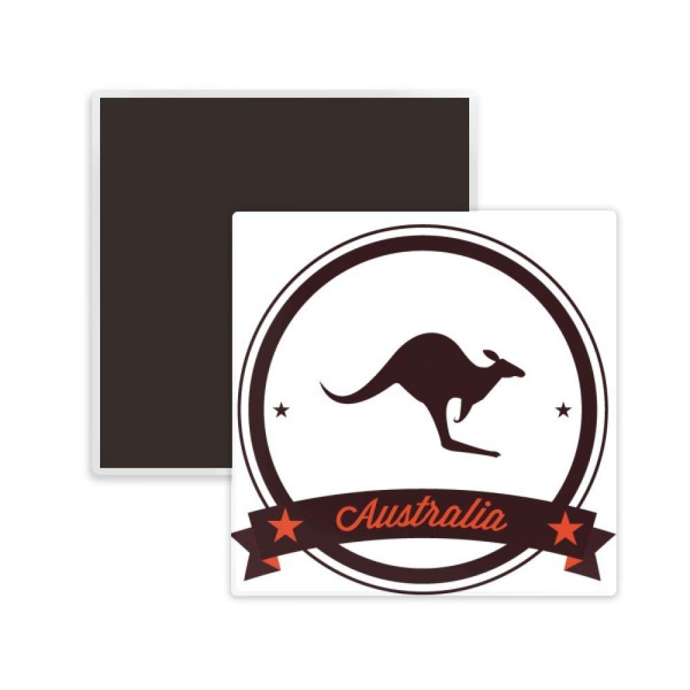 Australia Kangaroo Emblem Ceramic Fridge Magnet Souvenir - Perfect for Travel Gifts, Kitchen Decor & Aussie-Themed Collections