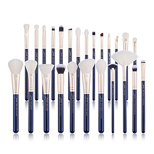 Jessup Professional 25-Piece Makeup Brush Set - Blue Soft Synthetic Brushes for Powder, Foundation, Highlighter, Contour, Eyeshadow, Blending, Liner & Concealer (T490) | Perfect for Makeup Artists, Beginners & Everyday Beauty Routine
