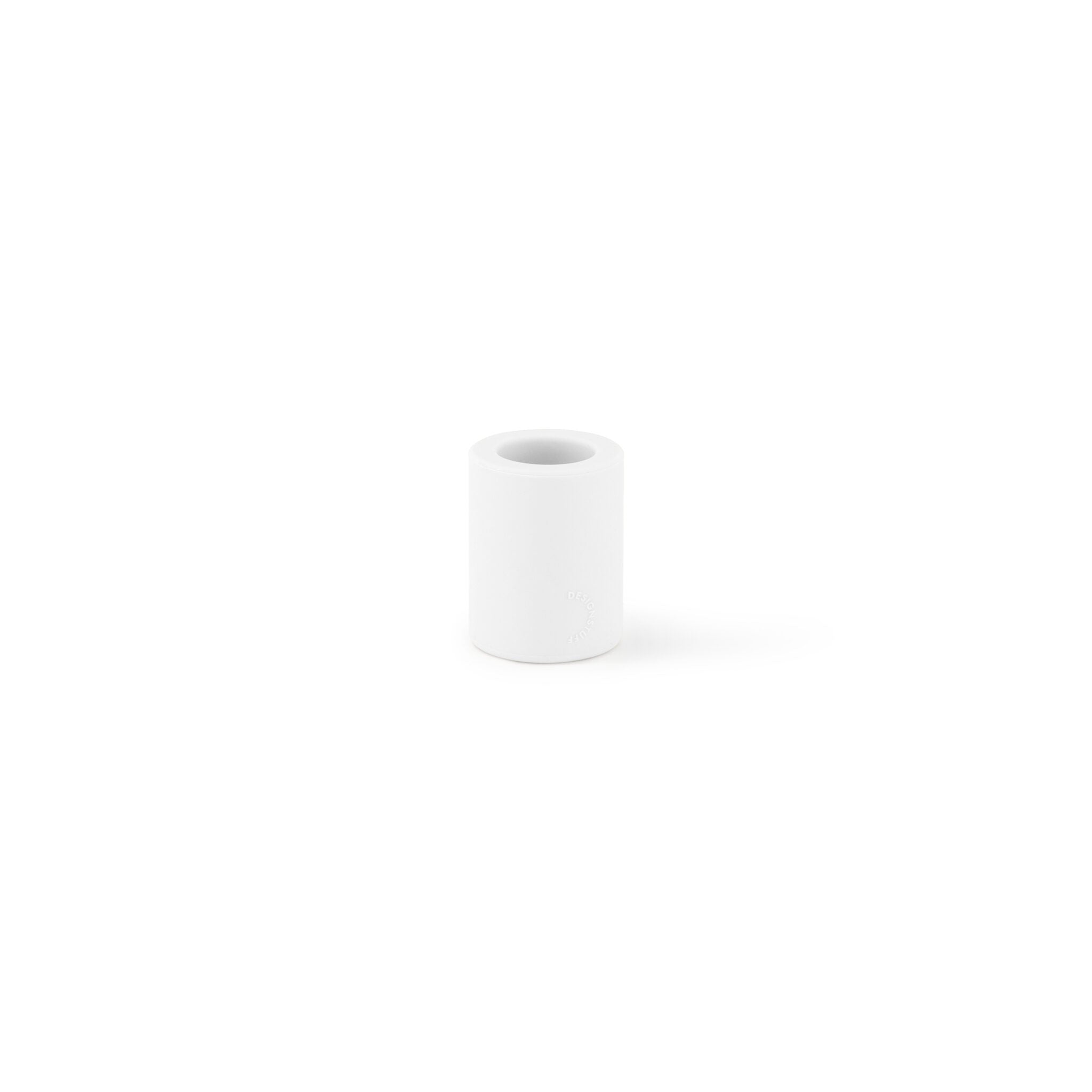 DESIGNSTUFF White Toothbrush Holder - Stylish Bathroom Organizer for Toothbrushes & Accessories | Perfect for Home, Office, or Travel