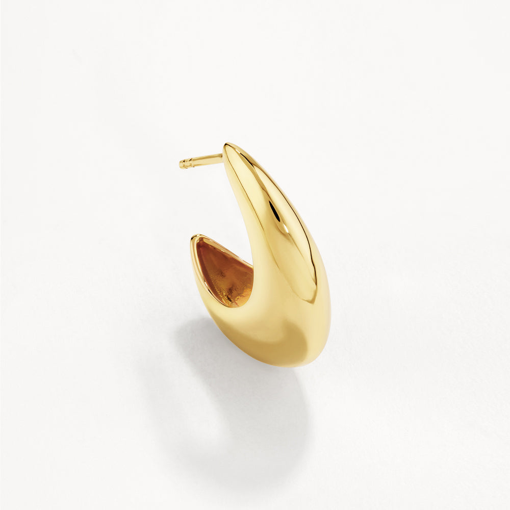 Gold Puff Dome Hoop Stud Earrings for Women - Trendy Dainty Jewelry for Everyday Wear, Parties & Gifts